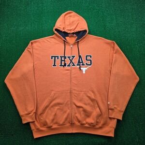 Texas Longhorns We Are Texas Hoodie Sweatshirt Mens 2XL Orange Full Zip College